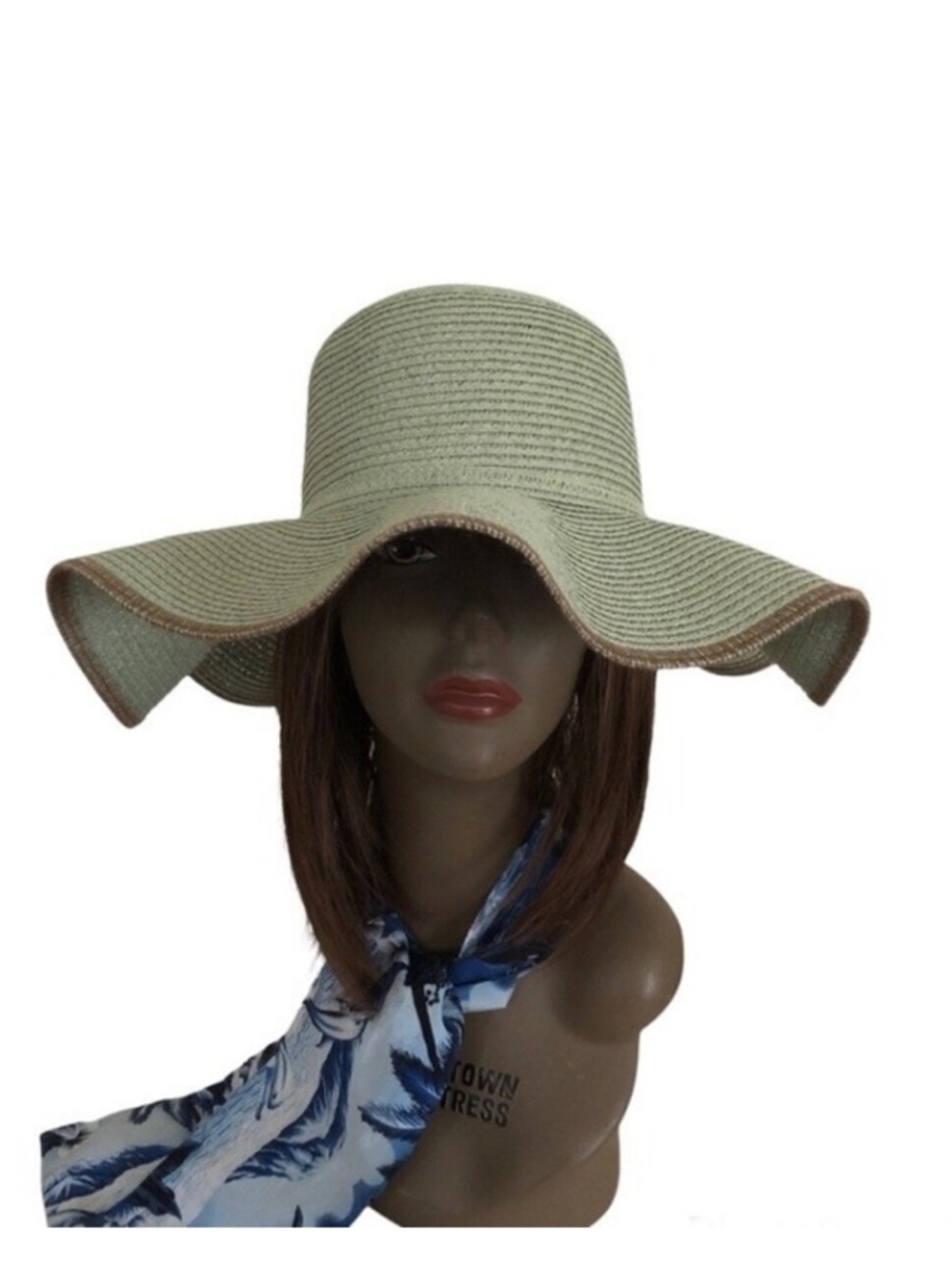 SOMETHING SPECIAL Wide Brim Hat Green Disney Parks Paper NEW